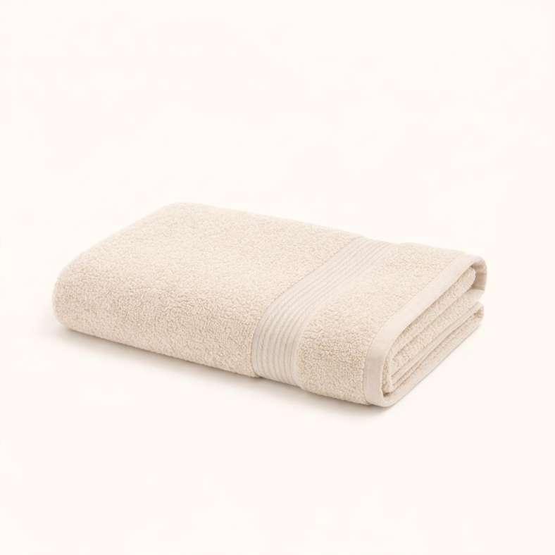 Pan Home Ultra Luxe Turkish Cotton Hand Towel 50x90 cm - Cream - Image 3