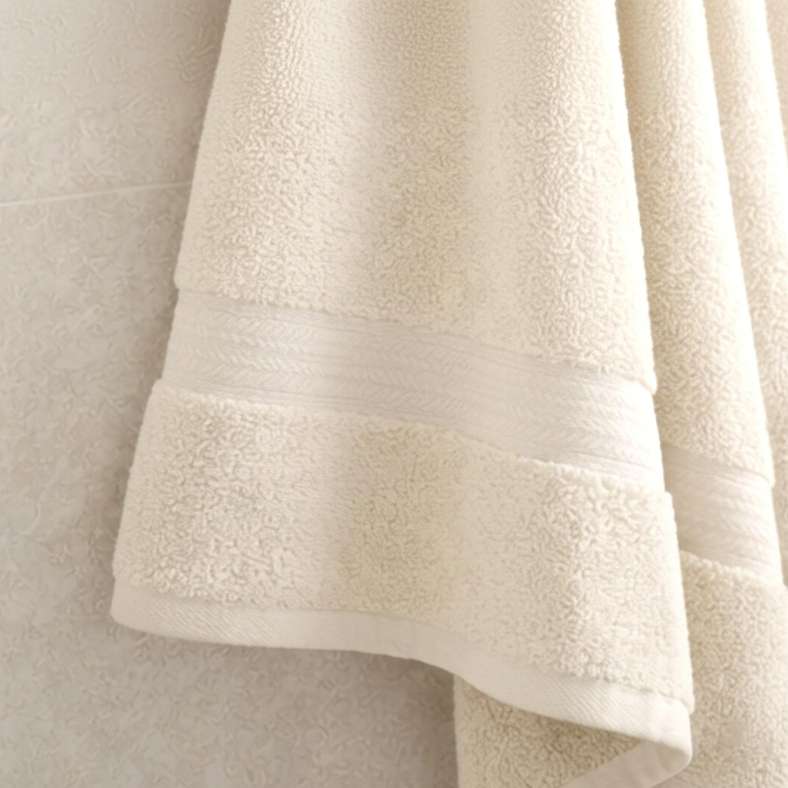 Pan Home Ultra Luxe Turkish Cotton Hand Towel 50x90 cm - Cream - Image 4