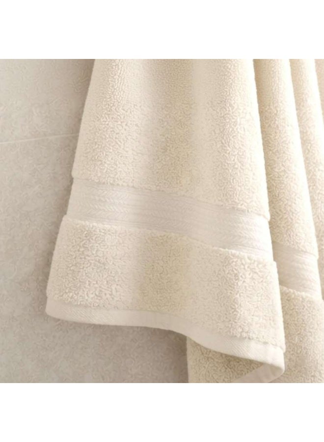 Pan Home Ultra Luxe Turkish Cotton Hand Towel 50x90 cm - Cream - Image 4