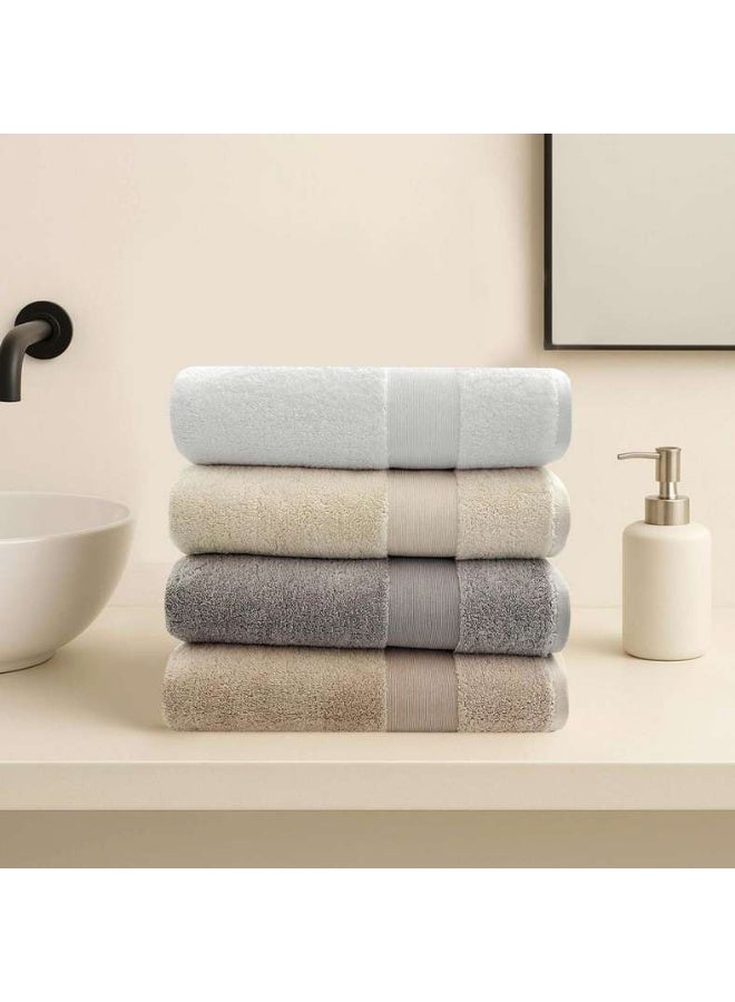 Pan Home Ultra Luxe Turkish Cotton Hand Towel 50x90 cm - Cream - Image 2