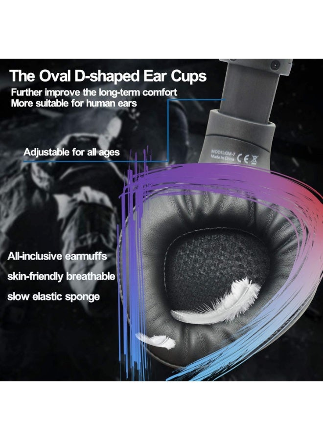 Wired Pro Gaming Headset with Microphone – Over-Ear Stereo Bass Surround Sound Headphones for Kids, Boys, Teens, and Gamers, Compatible with PS4, Xbox One, Nintendo Switch, PC, Laptop, and Mobile Phone – Perfect Gaming Gift - Image 4