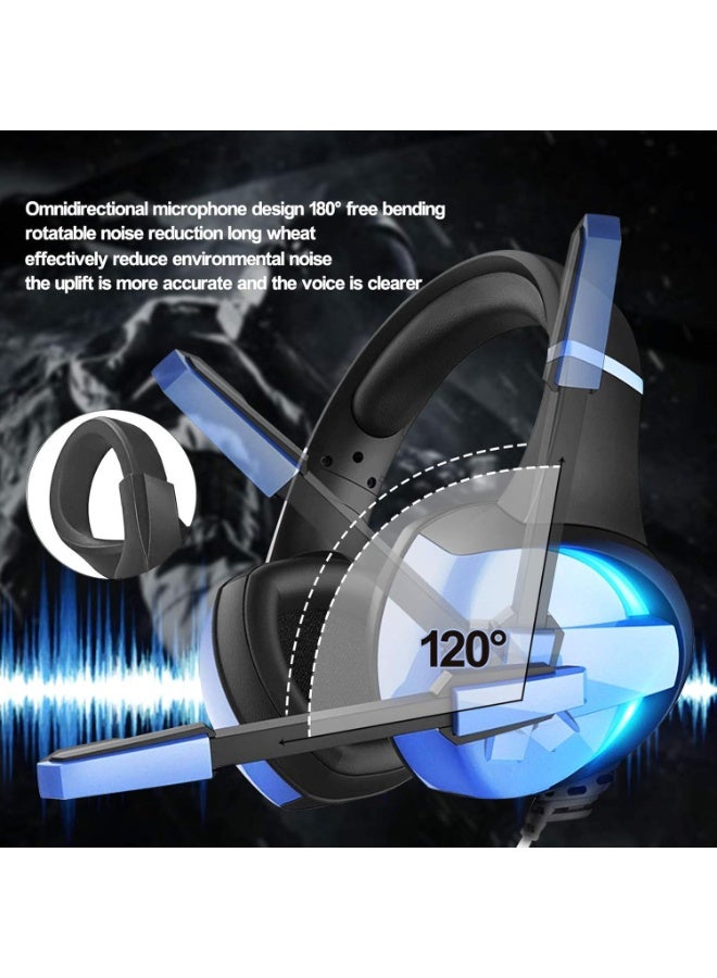 Wired Pro Gaming Headset with Microphone – Over-Ear Stereo Bass Surround Sound Headphones for Kids, Boys, Teens, and Gamers, Compatible with PS4, Xbox One, Nintendo Switch, PC, Laptop, and Mobile Phone – Perfect Gaming Gift - Image 3