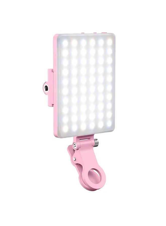 ضوء سيلفي بنفسجي للهاتف، اللابتوب، التابلت، الكاميرا مع مشبك أمامي وخلفي و3 أوضاع إضاءة - Image 3