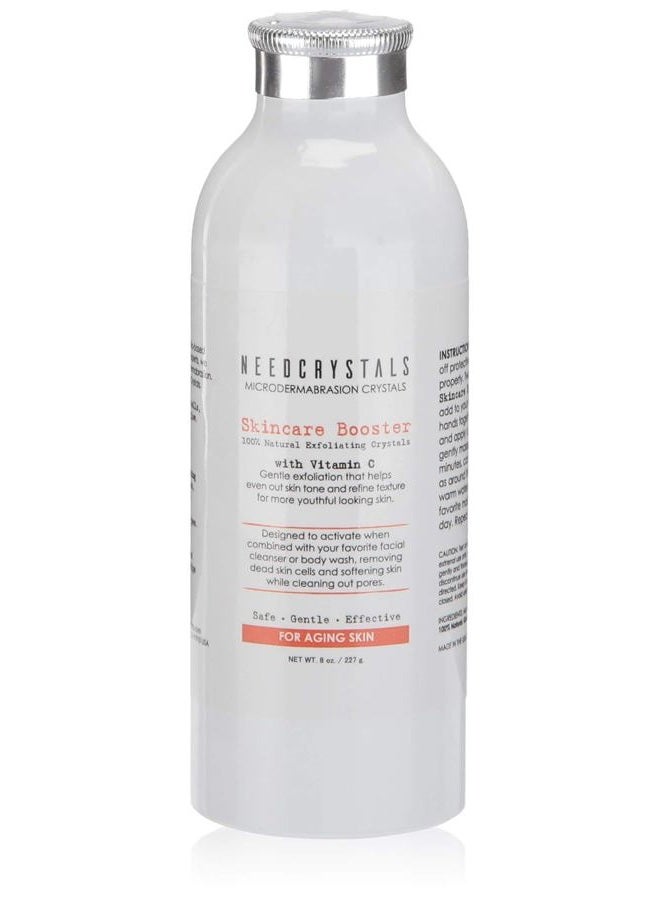 NeedCrystals Microdermabrasion Crystals, DIY Face Scrub with Vitamin C. Natural Facial Exfoliator for Dull or Dry Skin Improves Wrinkles, Anti-Aging, Skin Texture & Brightening. 8 oz - Image 1