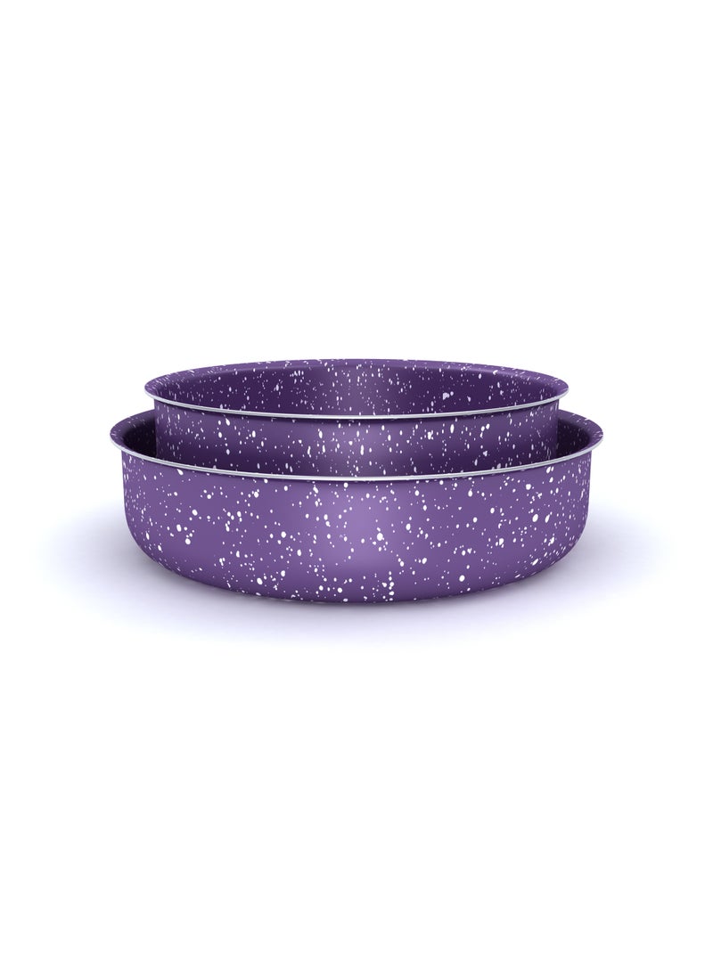 Lapis لابيس طقم صوانى فرن جرانيت موف مقاس 24 - 28 سم  - Image 1