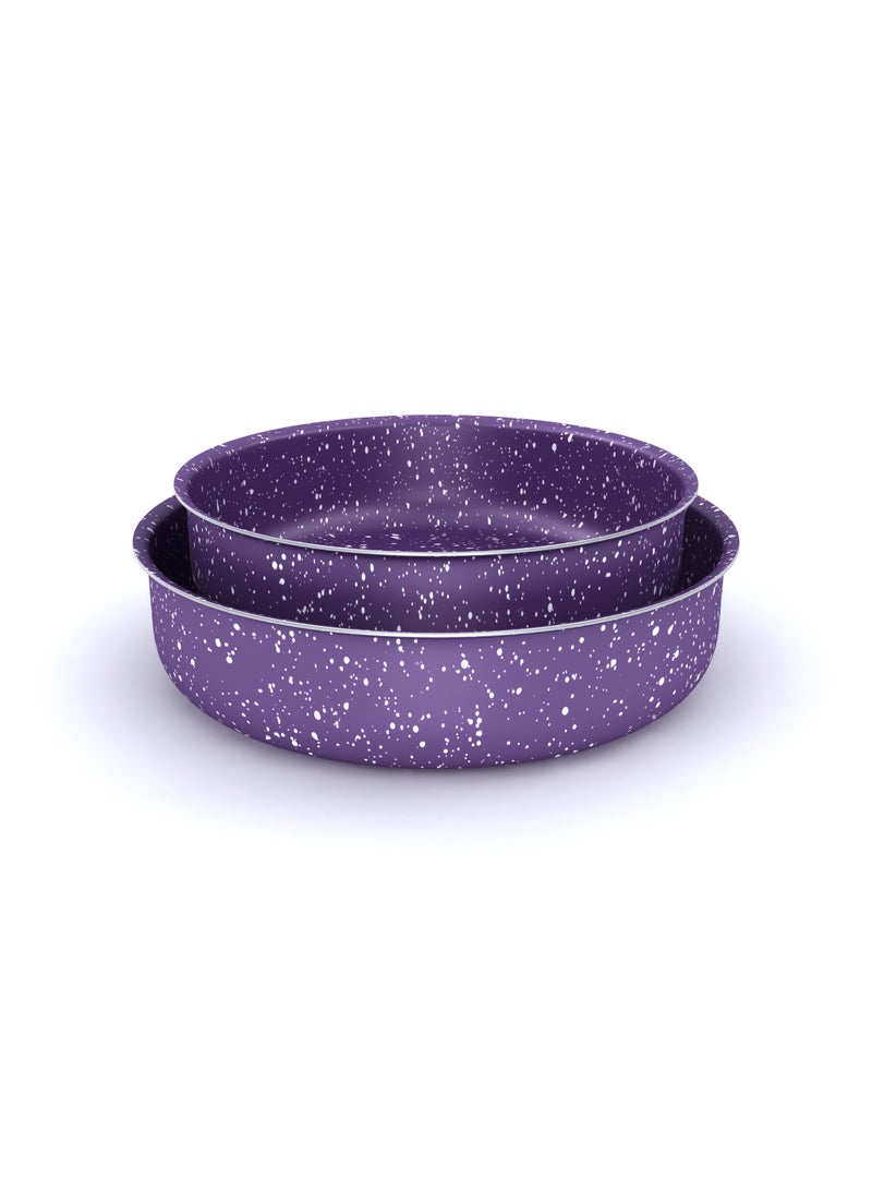Lapis لابيس طقم صوانى فرن جرانيت موف مقاس 24 - 28 سم  - Image 2