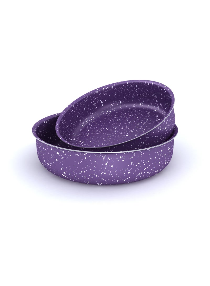 Lapis لابيس طقم صوانى فرن جرانيت موف مقاس 24 - 28 سم  - Image 3