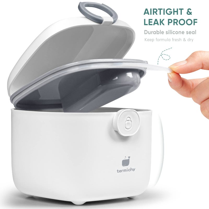Termichy حاوية موزع مسحوق حليب تيرميشي: حاوية تخزين حليب الأطفال سعة 14 أونصة للسفر - حاملة حليب محمولة 400 جرام - Image 3