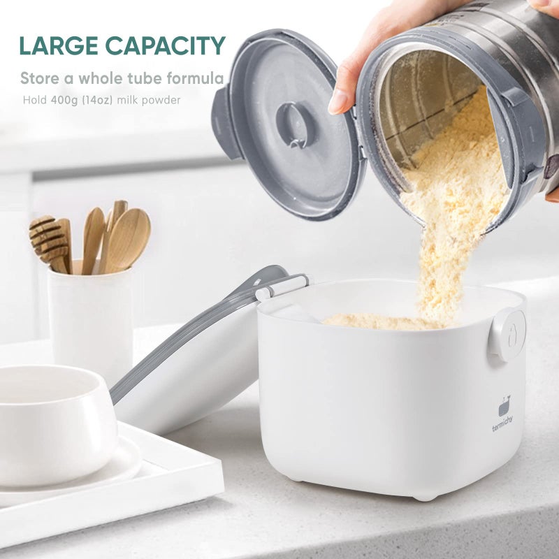 Termichy حاوية موزع مسحوق حليب تيرميشي: حاوية تخزين حليب الأطفال سعة 14 أونصة للسفر - حاملة حليب محمولة 400 جرام - Image 5