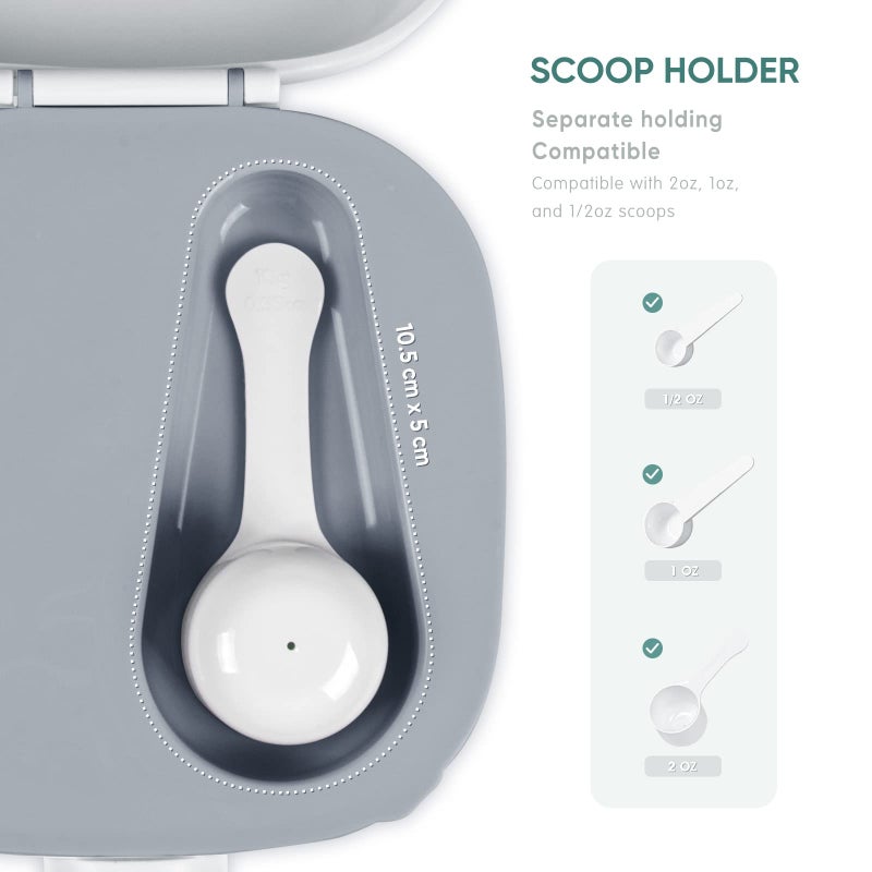 Termichy حاوية موزع مسحوق حليب تيرميشي: حاوية تخزين حليب الأطفال سعة 14 أونصة للسفر - حاملة حليب محمولة 400 جرام - Image 2