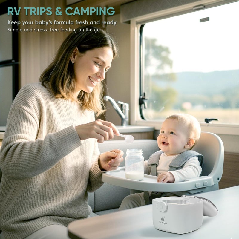 Termichy حاوية موزع مسحوق حليب تيرميشي: حاوية تخزين حليب الأطفال سعة 14 أونصة للسفر - حاملة حليب محمولة 400 جرام - Image 4