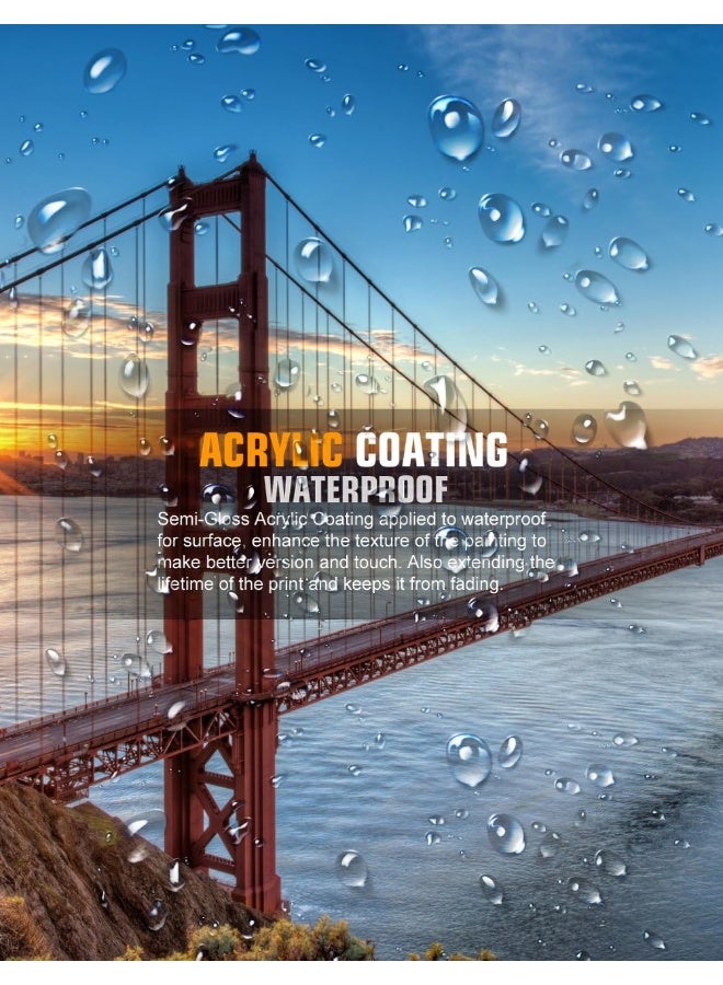 Home Trove Decorarts - Golden Gate Bridge, San Francisco, California. Giclee Canvas Prints For Wall Decor. 30X20"X1.5"  - Image 5