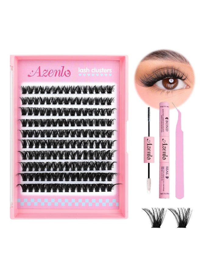 Azenlo Natural Lash Clusters Kit Wispy Eyelash Clusters 120 pcs Cluster Eyelash Extensions C Curl Individual Lashes 1016 mm Mix Length Natural Look 80D KIT 120 Pcs - Image 2