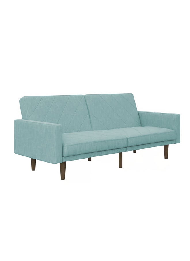 ريغال إن هاوس كنب سرير 2 في 1 بتصميم بسيط 3 مقاعد منجدة بالمخمل 81x200x85 cm-اخضر  - Image 1