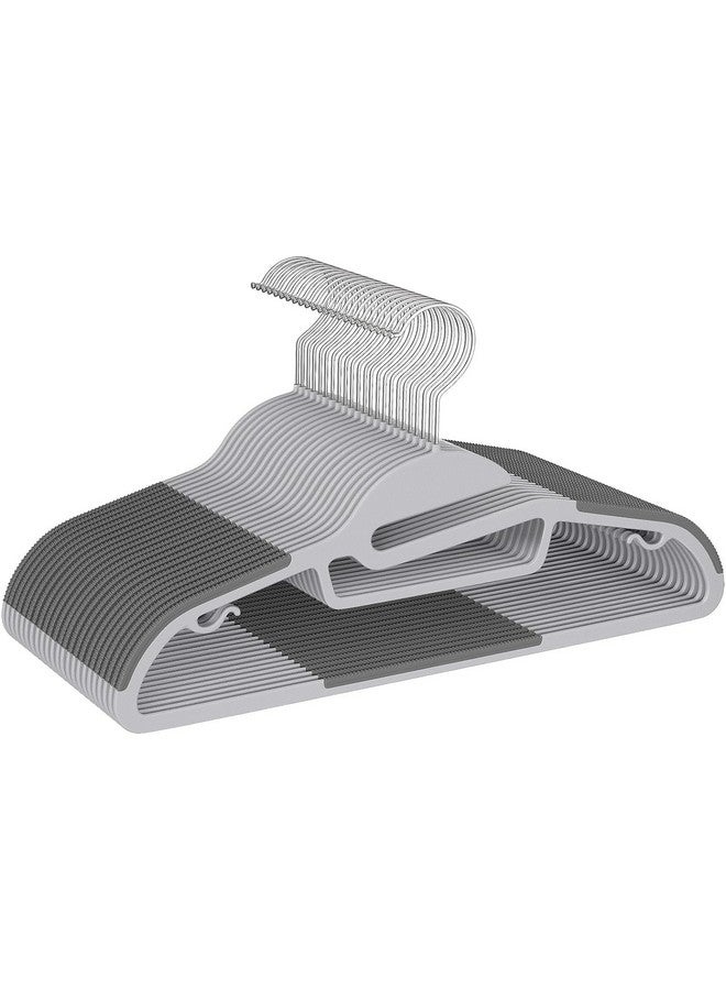 Golden Bird Golden bird Plastic Hangers Heavy Duty Clothes Hangers with Non-Slip Pads Space Saving 0.2" Thickness Super Lightweight Organizer Clothes Hanger for Wardrobe,Multi Purpose Use for Clothes (10, Grey)  - Image 1