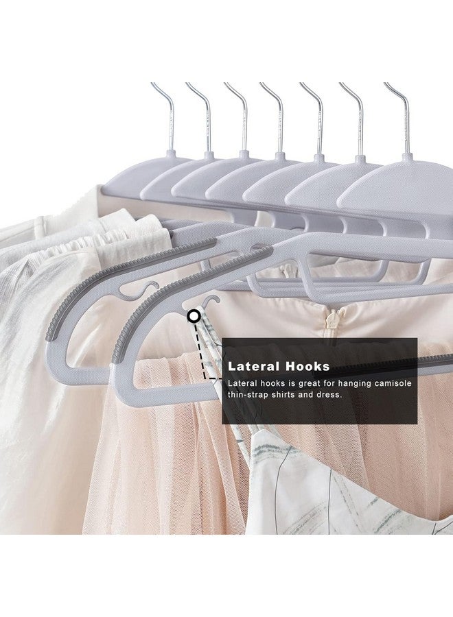 Golden Bird Golden bird Plastic Hangers Heavy Duty Clothes Hangers with Non-Slip Pads Space Saving 0.2" Thickness Super Lightweight Organizer Clothes Hanger for Wardrobe,Multi Purpose Use for Clothes (10, Grey)  - Image 4