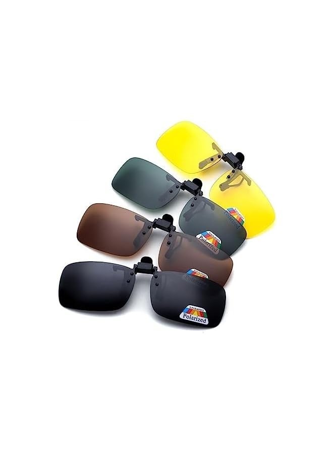 بروماس مشبك مستقطب على النظارات الشمسية القابلة للطي فوق النظارات الطبية وإطارات نظارات القراءة، مشبك ملائم للرجال والنساء في النظارات الشمسية للجنسين - Image 1