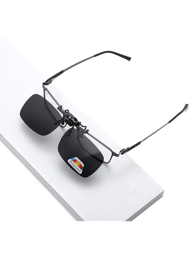 بروماس مشبك مستقطب على النظارات الشمسية القابلة للطي فوق النظارات الطبية وإطارات نظارات القراءة، مشبك ملائم للرجال والنساء في النظارات الشمسية للجنسين - Image 4