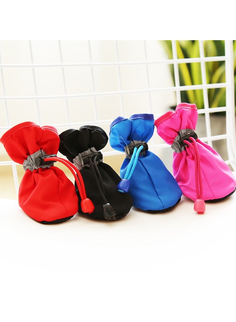 KASTWAVE Dog Shoes, Protective Dog Shoes with Reflective Straps - Non-Slip Booties for Small to Medium Dogs and Puppies - Set of 4 - Ideal Paw Protector for Hot Pavement (Size 5 Black) - Image 2