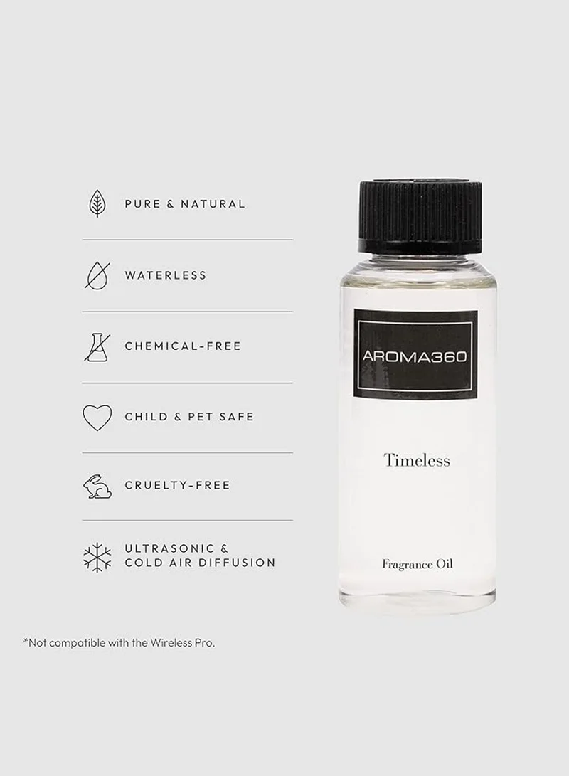 AROMA360 Timeless Fragrance Oil Blend - Hotel Inspired for Luxury Essential Oil Diffusers - Aromatherapy Scent Diffuser Oil - Crisp Laundry, White Rose, and Magnolia