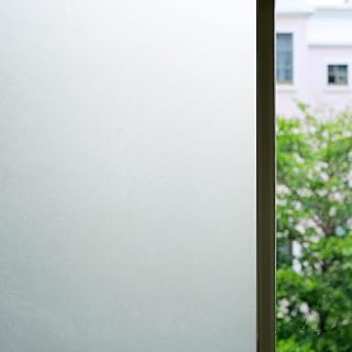 Bloss Frosted Window Film Privacy Window Film Opaque Glass Film Bathroom Window Film Static Cling Film No Glue Heat - Image 1