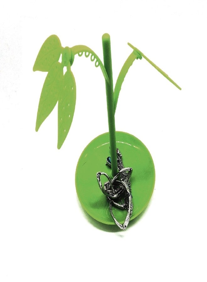 CONNECTWIDE® Tree Leafe Jewelry Necklace Stud Earring Holder Organizer Display Rack Tower Stand Tree (Green) - Image 1