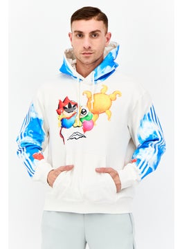 adidas Originals Men Graphic Print Long Sleeve Hoodie, Multicolor  - Image 1