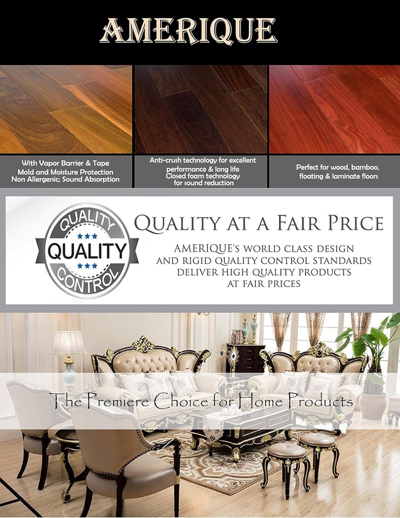 AMERIQUE AMERIQUE 400 Sq Ft Premium 3mm Flooring Underlayment with Tape  Vapor Barrier Royal Blue  - Image 3