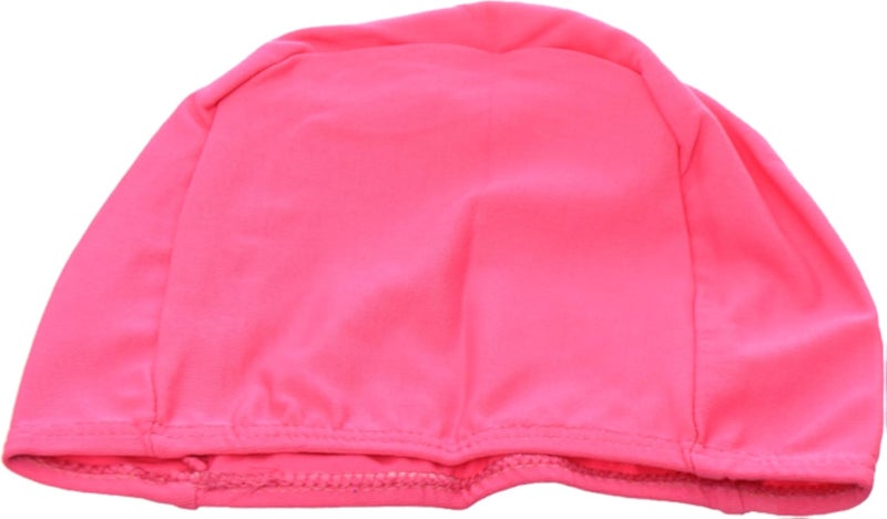 Fabric Swim Cap, High Elasticity Swimming Cap Keeps Hair Clean Breathable Fit Both Long Hair Short Hair, Swim Caps Woman Girls Men Kids One Size Hat - Pink