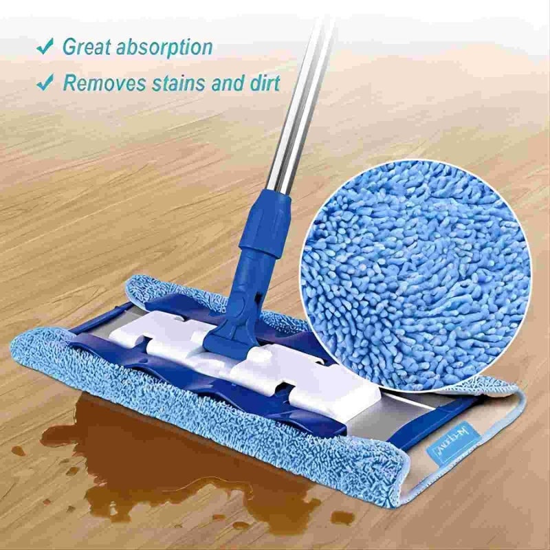 KEEPOW Microfiber Mop Cloth Refills Compatible with MR.SIGA Professional Microfiber Mop, Double Side use, Wet & Dry Mopping, Pack of 8 - Image 3