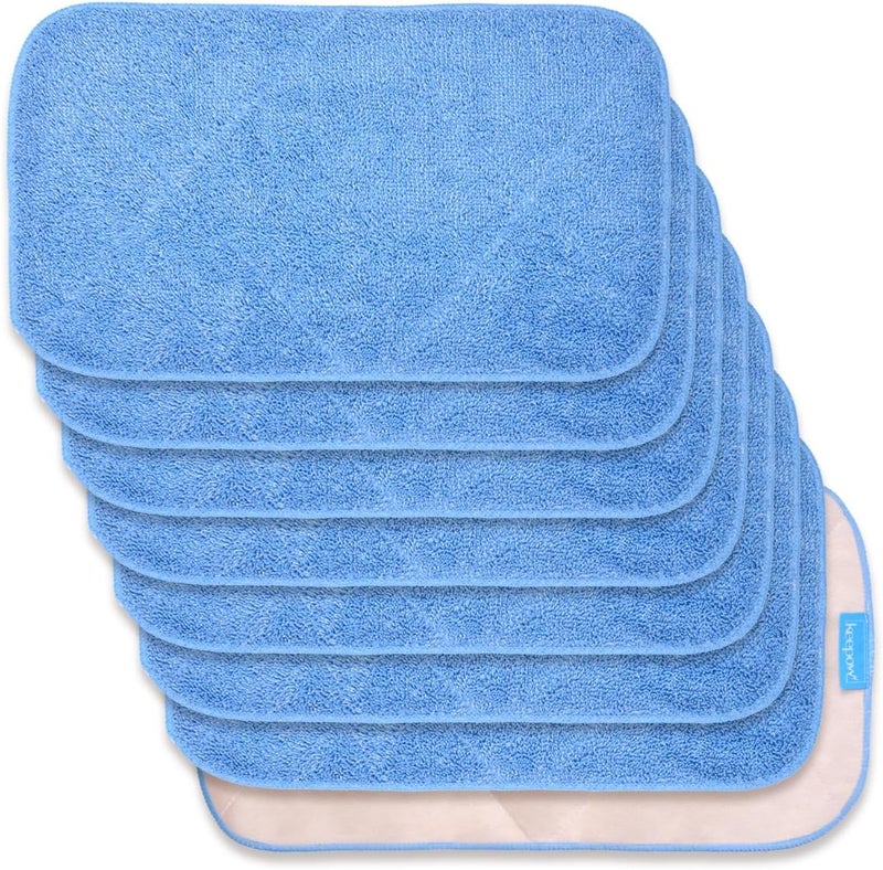 KEEPOW Microfiber Mop Cloth Refills Compatible with MR.SIGA Professional Microfiber Mop, Double Side use, Wet & Dry Mopping, Pack of 8 - Image 1