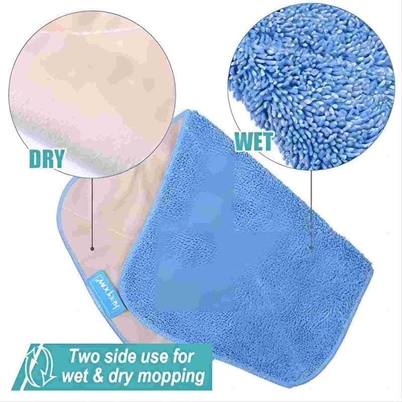 KEEPOW Microfiber Mop Cloth Refills Compatible with MR.SIGA Professional Microfiber Mop, Double Side use, Wet & Dry Mopping, Pack of 8 - Image 2