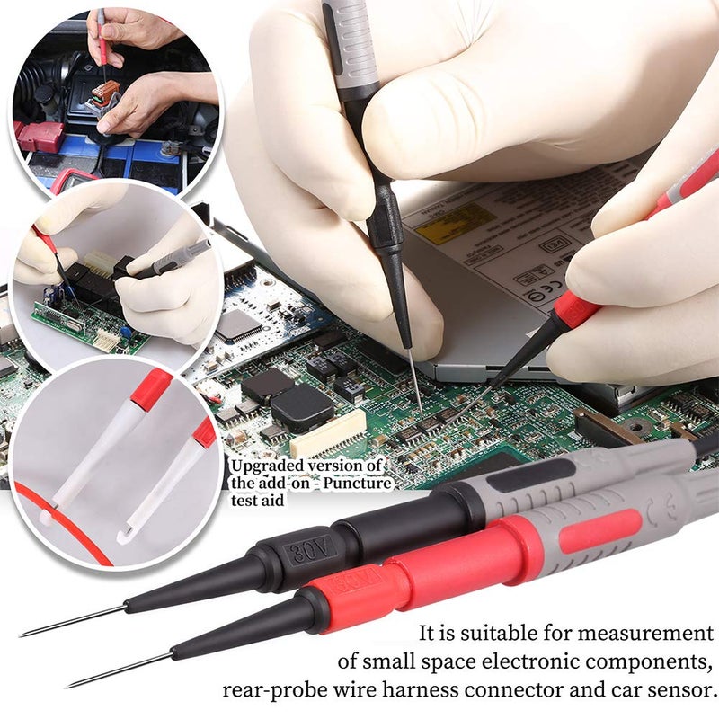 Bionso 25-Piece Multimeter Leads Kit, Professional and Upgraded Test Leads Set with Replaceable Gold-Plated Multimeter Probes, Alligator Clips, Test Hooks and Back Probe Pins. - Image 4