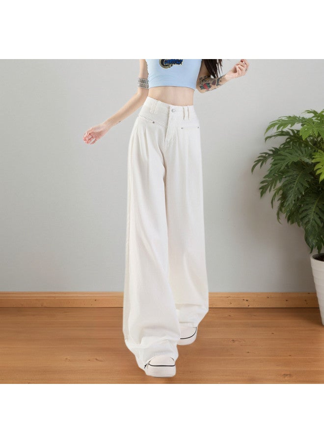 Tucano Tencel Lyocell Drapey Denim Wide-leg Pants High-waist Slimming And Heightening New Style Spring/autumn Loose-fitting Non-stick Skinny Jeans - Image 2