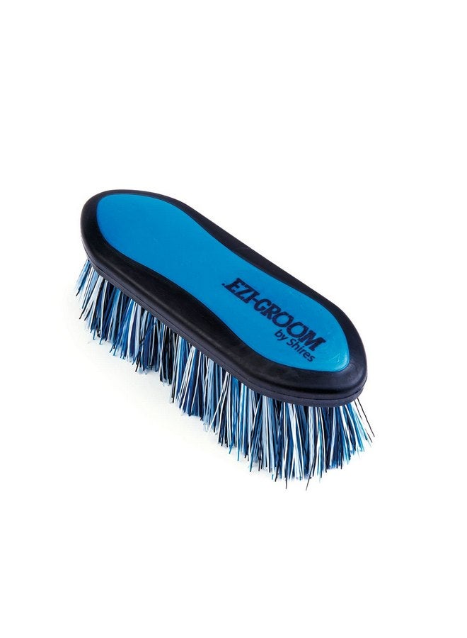 Shires Equestrian Ezi-Groom Grip Dandy Brush - Small (Bright Blue)