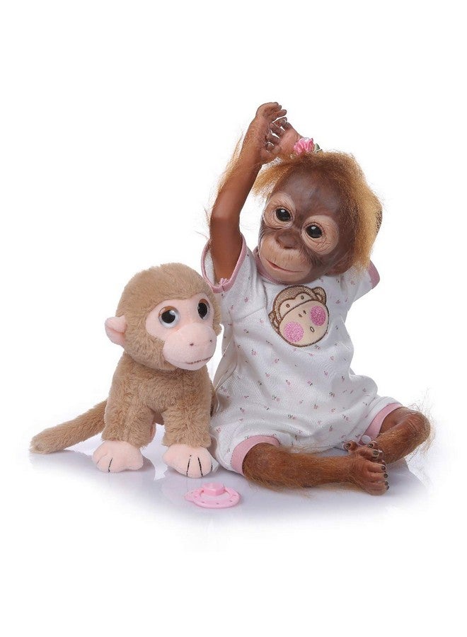 Terabithia 21Inch 52Cm So Truly Hand Detailed Painting Reborn Monkey Baby Dolls Real Very Soft Silicone Vinyl Flexible Collectible Art Newborn Doll Look Realistic - Image 3