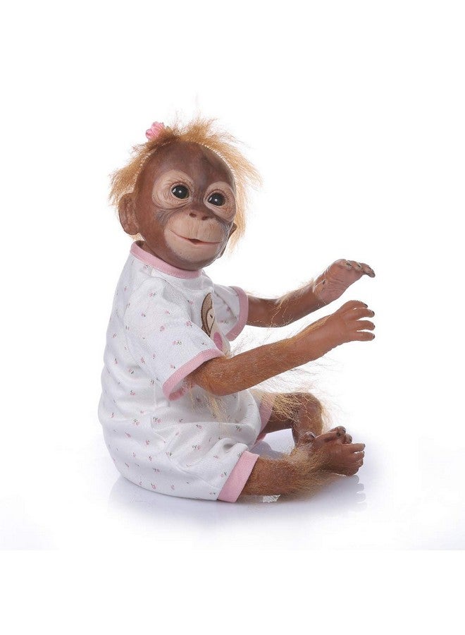 Terabithia 21Inch 52Cm So Truly Hand Detailed Painting Reborn Monkey Baby Dolls Real Very Soft Silicone Vinyl Flexible Collectible Art Newborn Doll Look Realistic - Image 4
