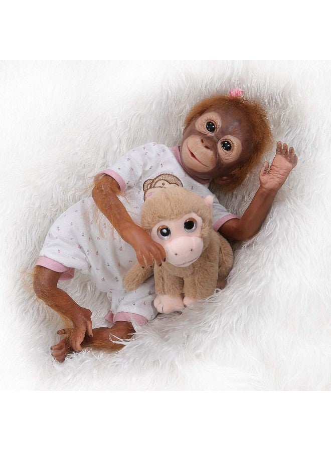 Terabithia 21Inch 52Cm So Truly Hand Detailed Painting Reborn Monkey Baby Dolls Real Very Soft Silicone Vinyl Flexible Collectible Art Newborn Doll Look Realistic - Image 2