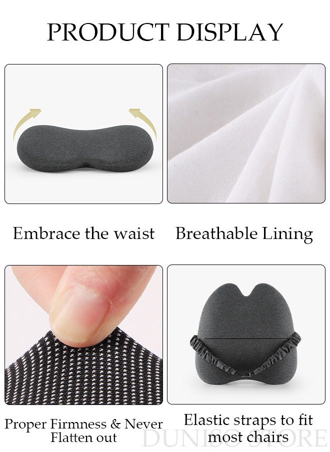 DUNISO - Lumbar Support Pillow for Office Chair Back Support Pillow for Car, Computer, Gaming Chair, Recliner Memory Foam Back Cushion for Back Pain Relief Improve Posture with Cover and Adjustable Straps - Image 1