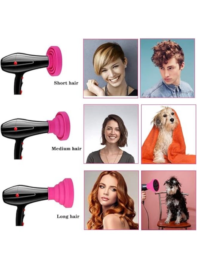 Universal Hair Dryer Diffuser (Sorted Color), Silicone Foldable Attachment, 4-5cm Diameter, Portable Curly Hair Diffuser - Image 4