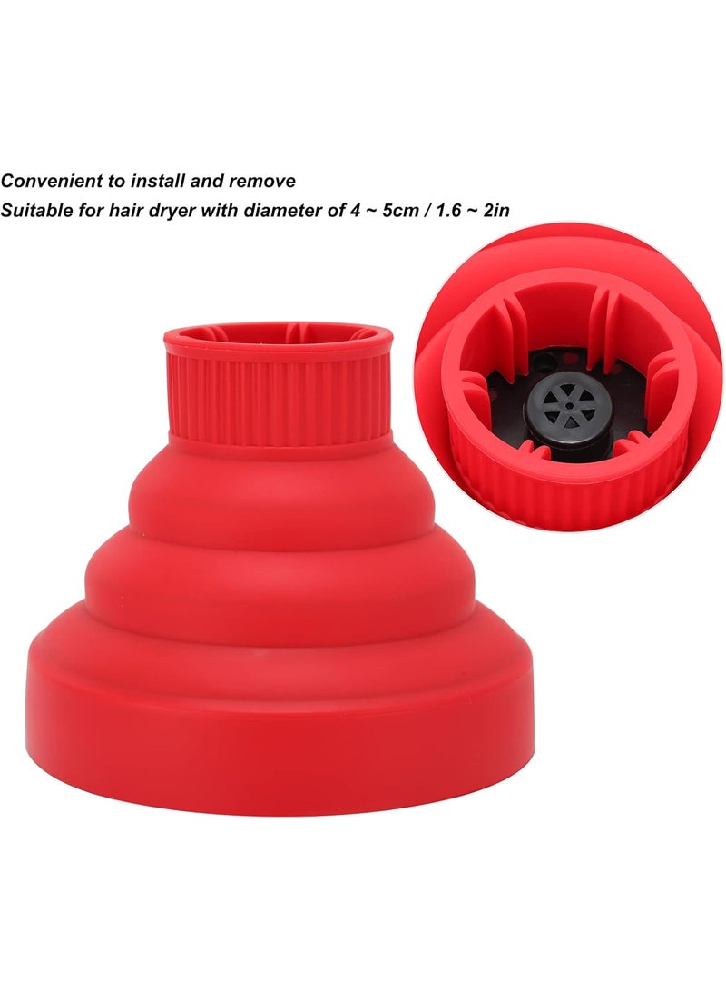 Universal Hair Dryer Diffuser (Sorted Color), Silicone Foldable Attachment, 4-5cm Diameter, Portable Curly Hair Diffuser - Image 5