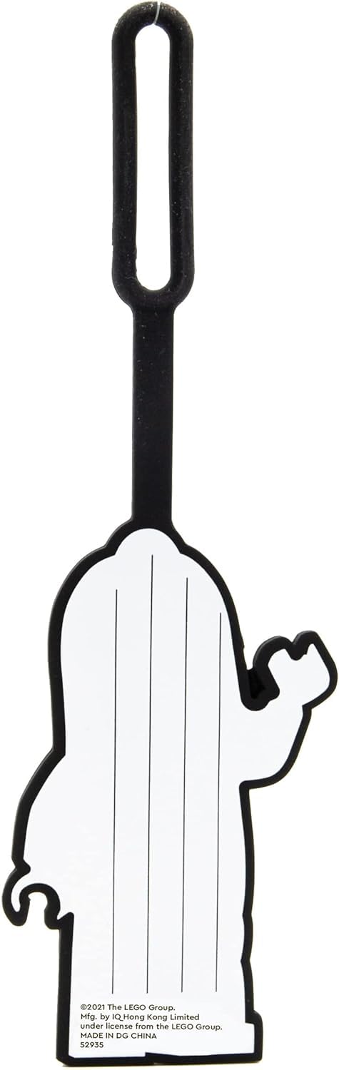 IQ Lego Silicone Luggage Tag for Travel, Suitcase, Backpack, Summer Beach Bag - Hot Dog Man (52615) with writable Surface on Back for ID Identification. Measures Approx. 6.5" - Image 3
