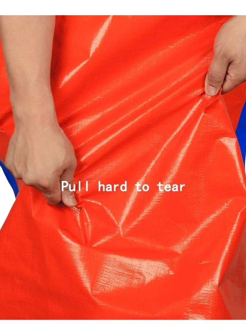 قماش تخييم خارجي متعدد الأغراض، مظلة واقية من الشمس (أزرق/أحمر) (المقاس: 3 أمتار × 5 أمتار) - Image 5