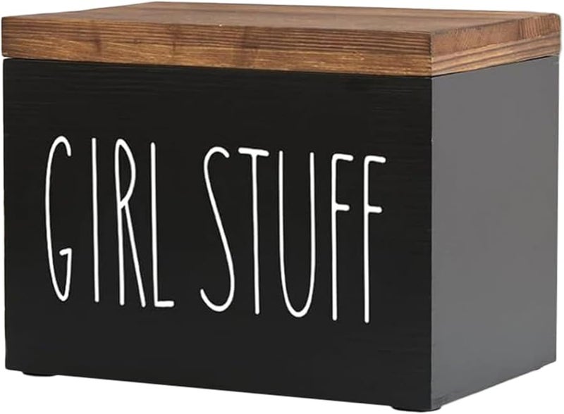 Black Tampon Container Box Sanitary Napkin Holder ABS Material Organizer Storage Display - Image 1