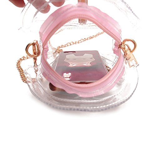 SUKUTU Women's Girls Boba Tea Summer Beach Clear Transparent Cross Body Shoulder Purses - Image 2