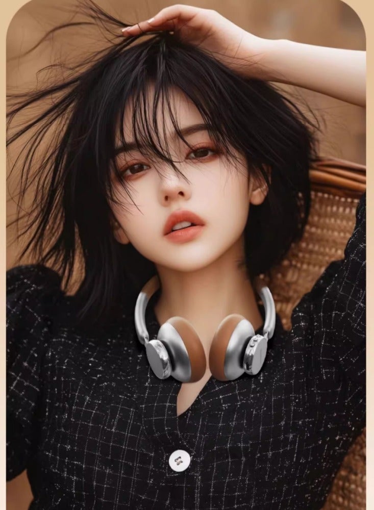 Vintage Bluetooth Headset With High Aesthetics And Noise Reduction,Basic Flowing Gold 70 hour ultra long battery life - Image 4