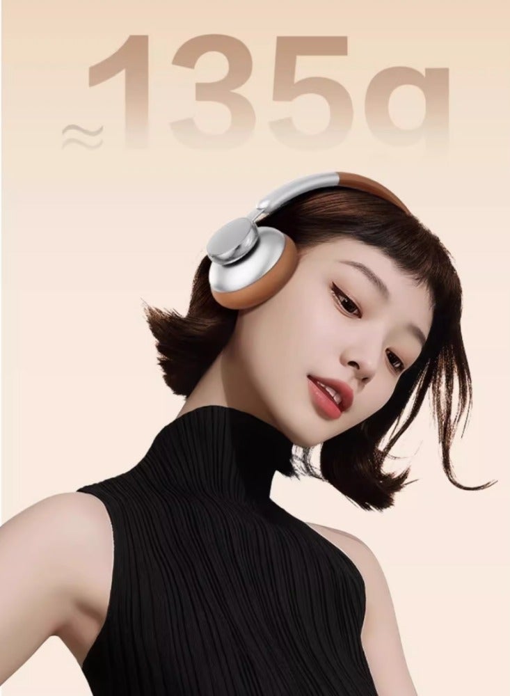 Vintage Bluetooth Headset With High Aesthetics And Noise Reduction,Basic Flowing Gold 70 hour ultra long battery life - Image 5