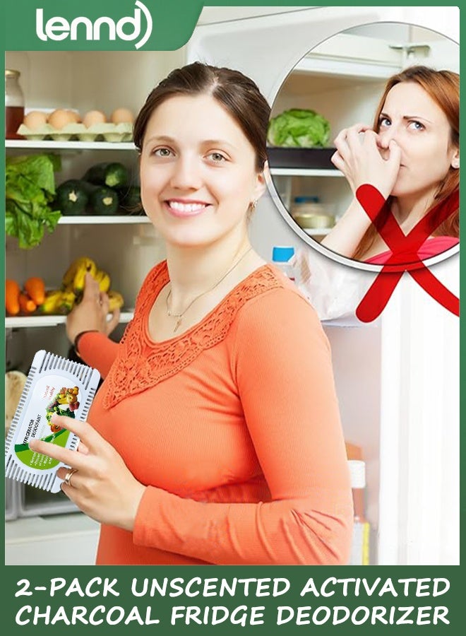 LENND 2-Pack Unscented Activated Charcoal Fridge Deodorizer - More Effective Than Baking Soda - Image 3