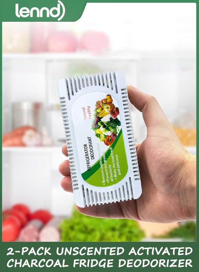 LENND 2-Pack Unscented Activated Charcoal Fridge Deodorizer - More Effective Than Baking Soda - Image 4