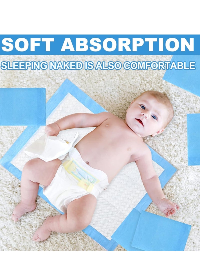 Baby Disposable Changing Pad, 40/80/120 Count Thicken and High Absorb Incontinence Changing Pad with Breathable, Waterproof, Soft Non-Woven Fabric